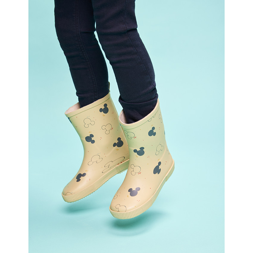 Bottes de pluie en caoutchouc imprimé Mickey Disney all-over pour garçon 