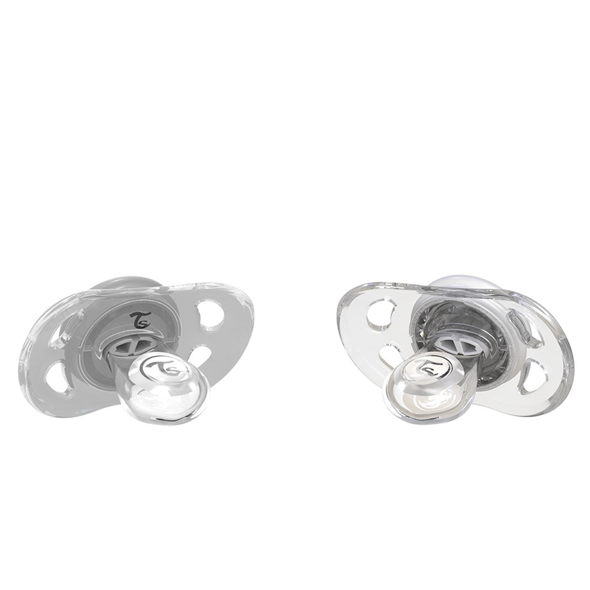 Set de sucettes en silicone 0-6 mois - Vert pastel/Blanc 