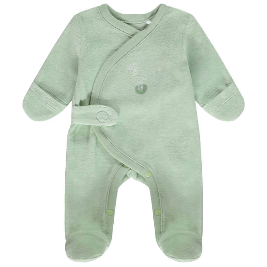 Pyjama in fluweel met hartjes effect voor prematuur baby 