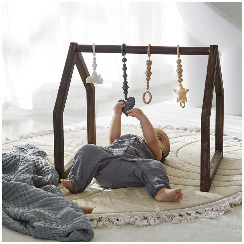 Couverture Froissée 120x120cm Deco Turquoise 