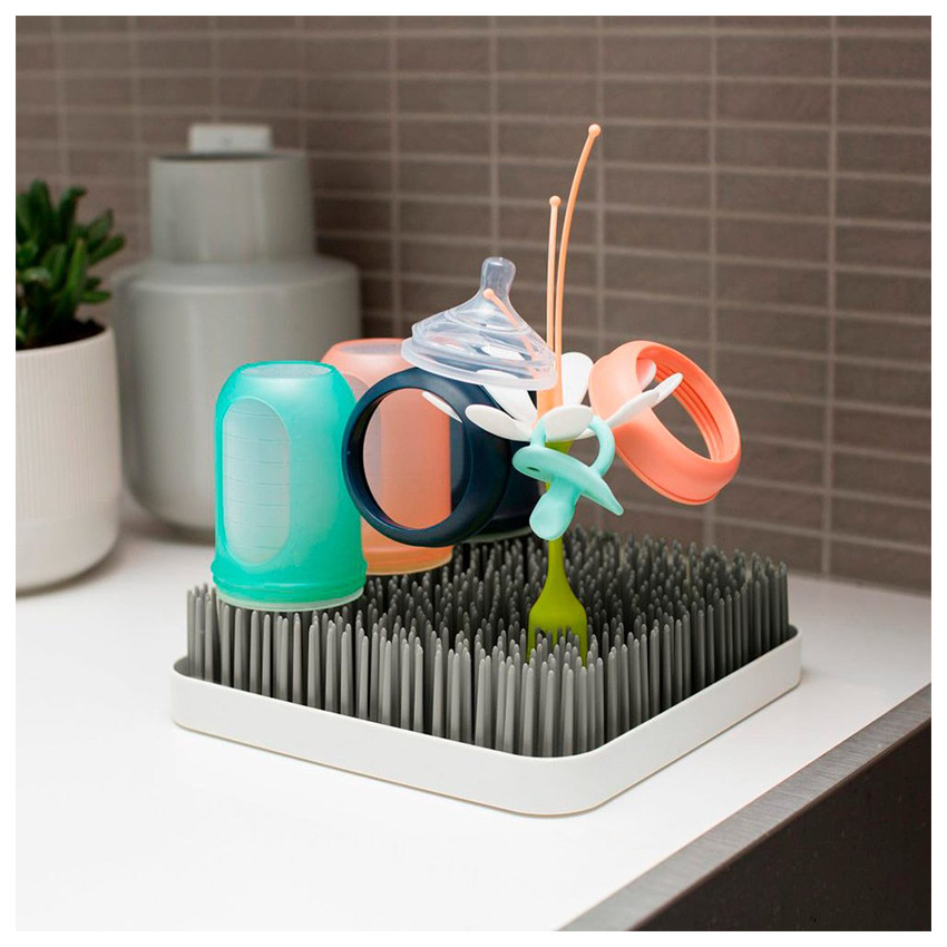 Afdruiprek voor flessen - Gras - Grijs 