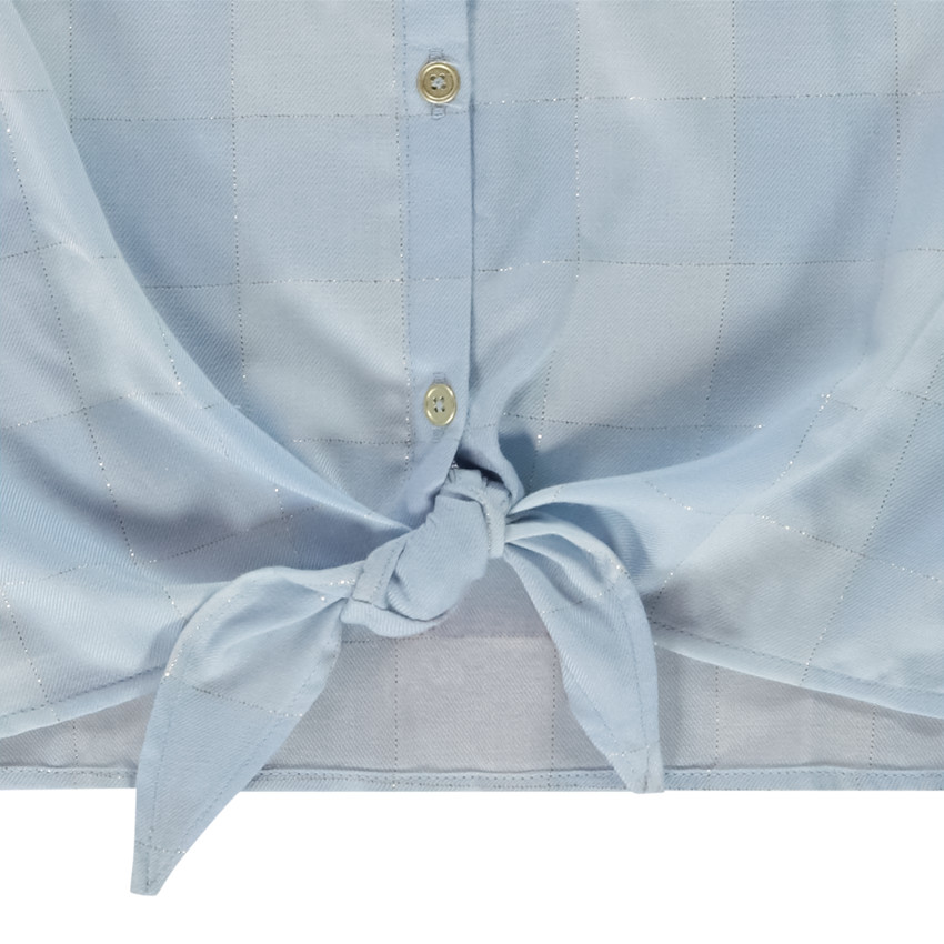 Chemise manches longues à carreaux en lyocell pour fille 