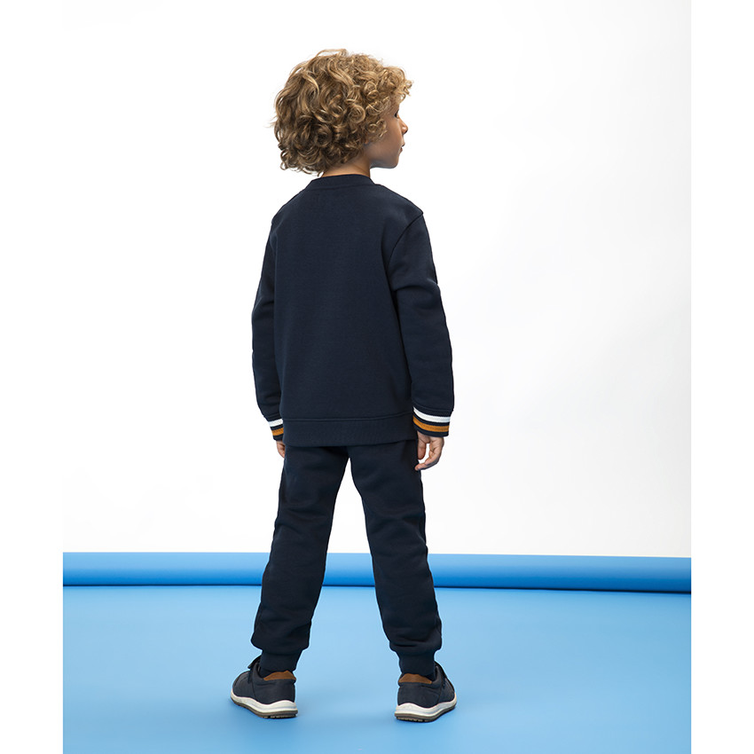 Set sweater met buidelzak + effen joggingbroek voor jongens 