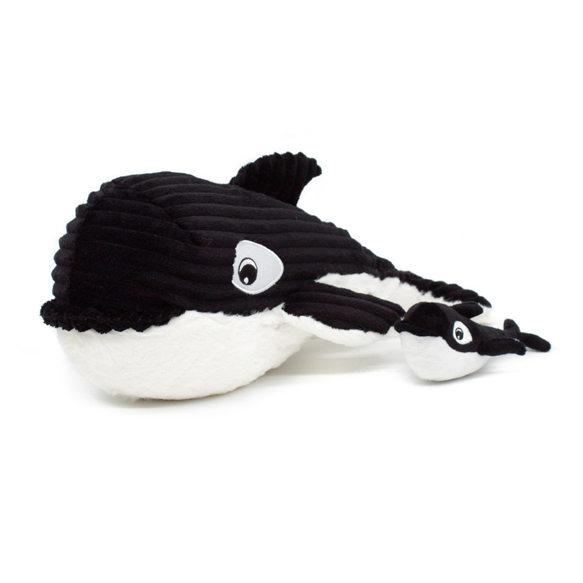 Peluche Ptipotos orque maman/bébé - Noir 