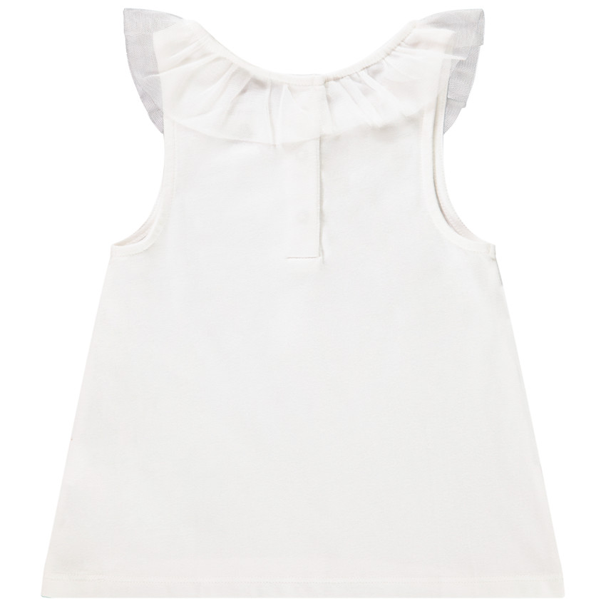 Débardeur avec collerette en tulle pour bébé fille 