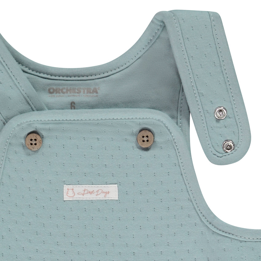 Ensemble 2 pièces matelassé avec salopette pour bébé 