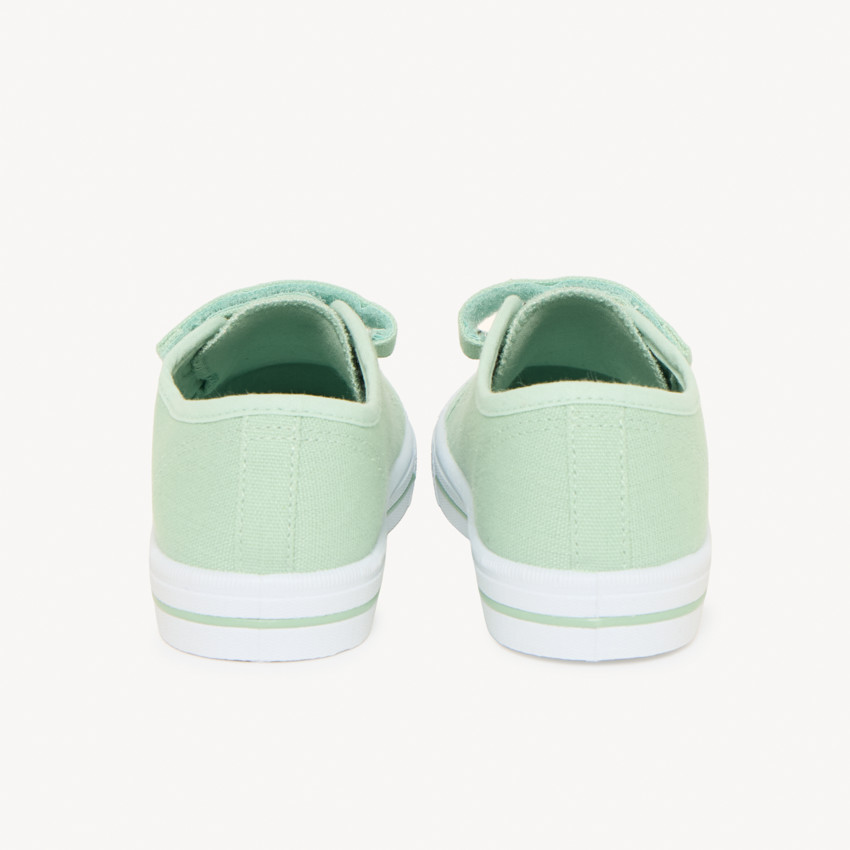 Lage sneakers van stof met elastische veters en klittenband voor jongens 