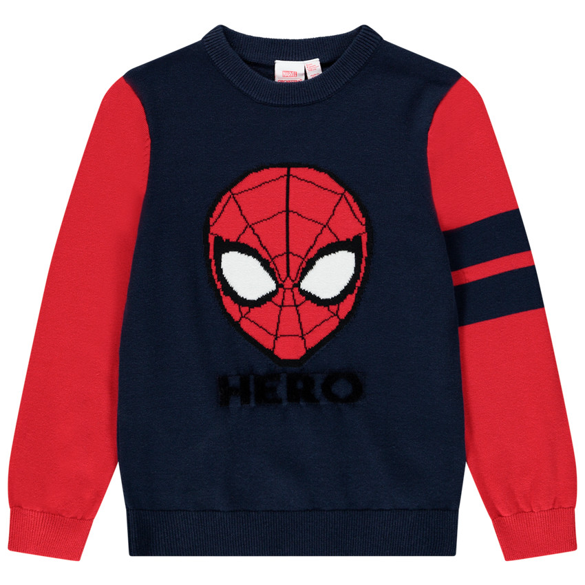 Pull en tricot motif Spider-Man en jacquard 