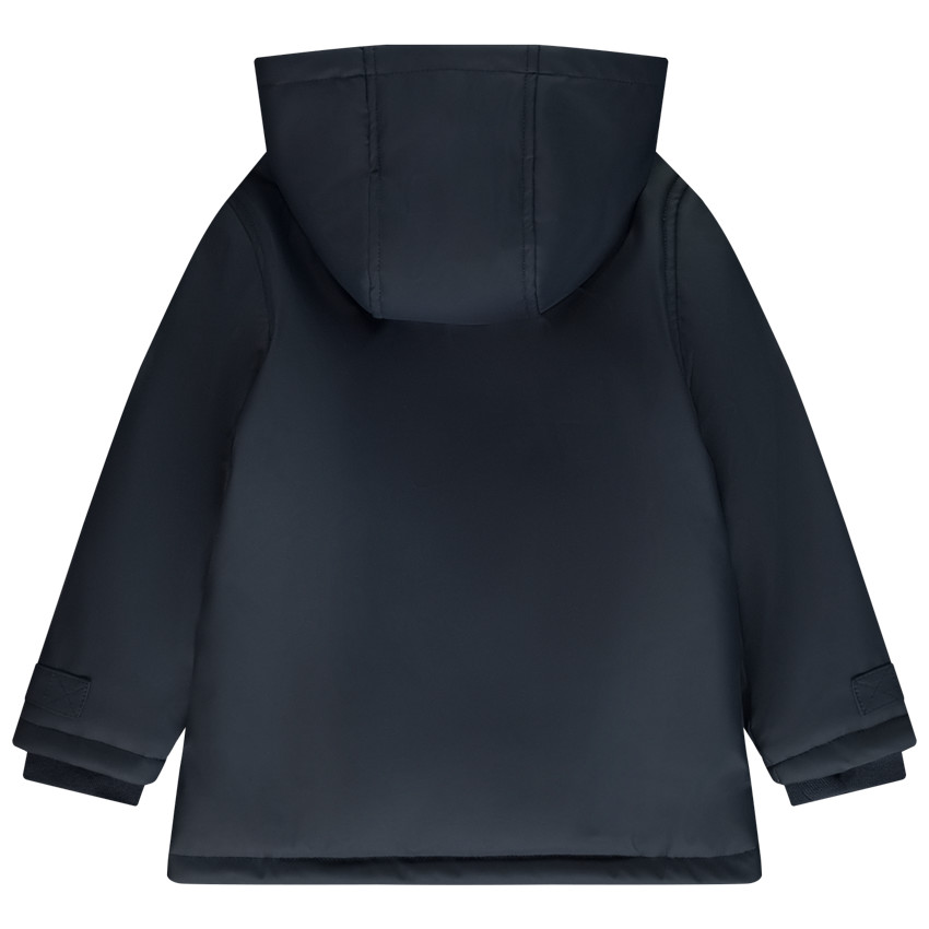 Parka gom gewatteerd in waxstijl voor jongens 