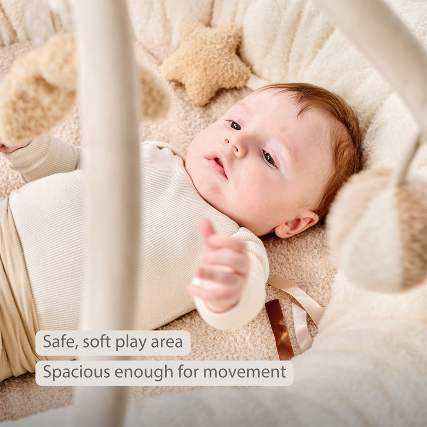 Tapis d'éveil pouf avec arches 90x90cm Teddy Bouclette 