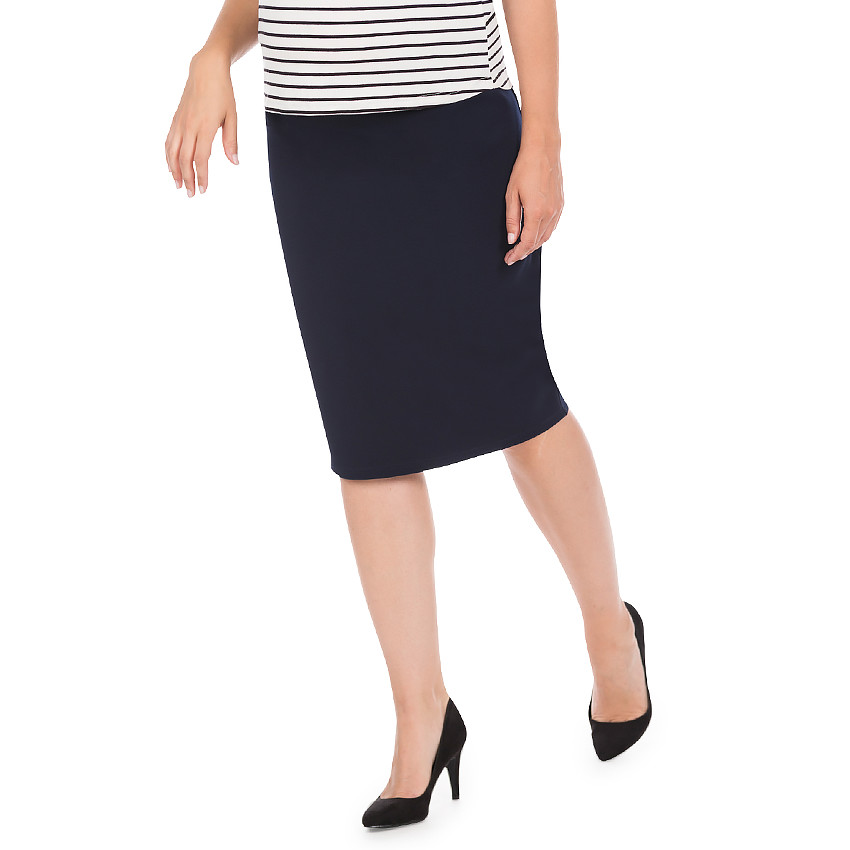 Rok voor tijdens de zwangerschap in effen kleur op de achterkant 