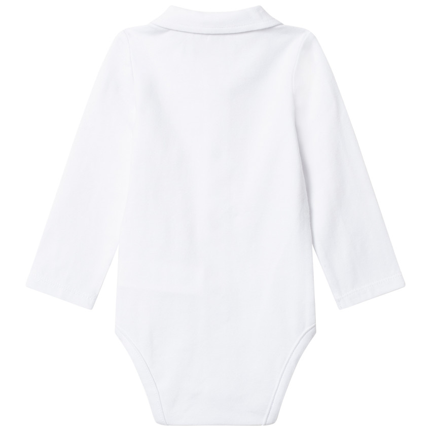 Body manches longues en coton à col polo  