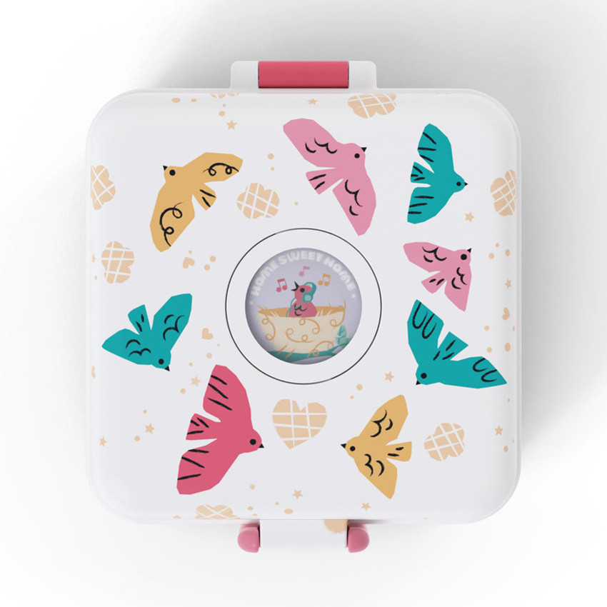 Lunchbox personnalisable 850ml Snacky avec couverts Birds 