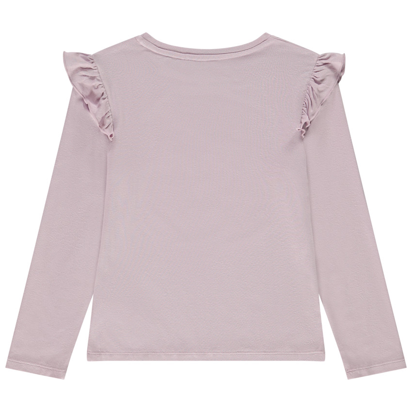 T-shirt manches longues en jersey print sequins pour fille 