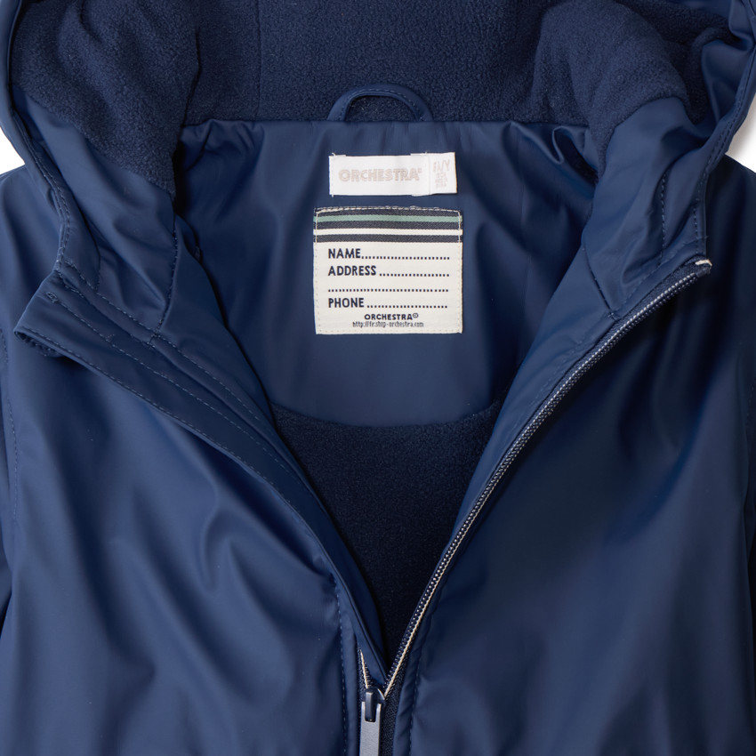 Parka met capuchon en rubber en micropolaire voering voor jongens 