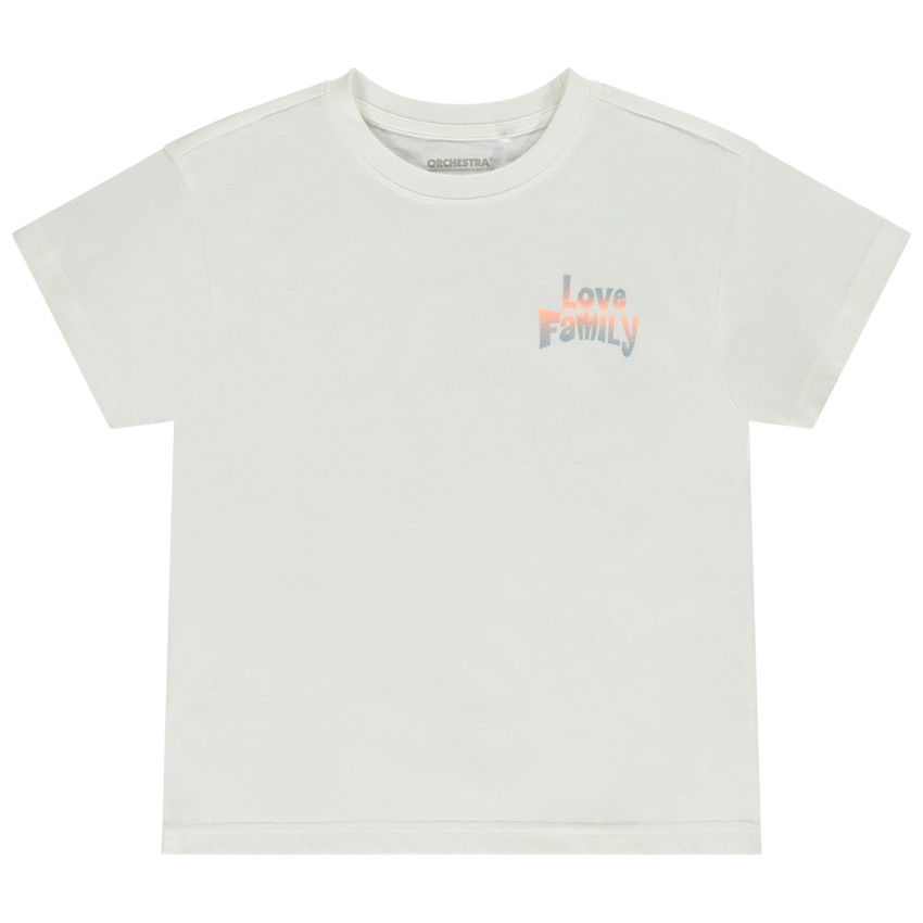 T-shirt met korte mouwen met prints en degradeereffect voor jongens 