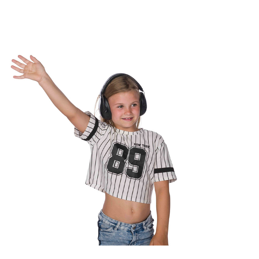 Casque anti-bruit protection auditive Junior Noir 5-16ans 