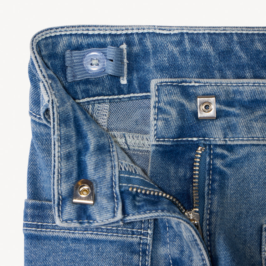 Baggy jeans met geborduurde strikjes voor meisjes 