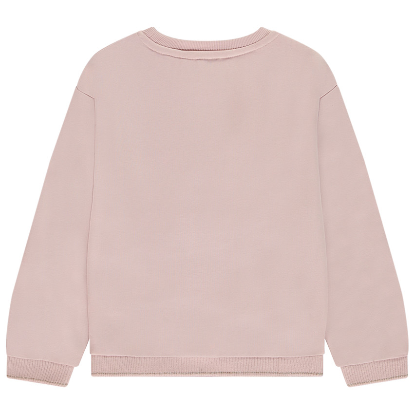 Sweatshirt met hart patch in sherpa effect voor meisjes 