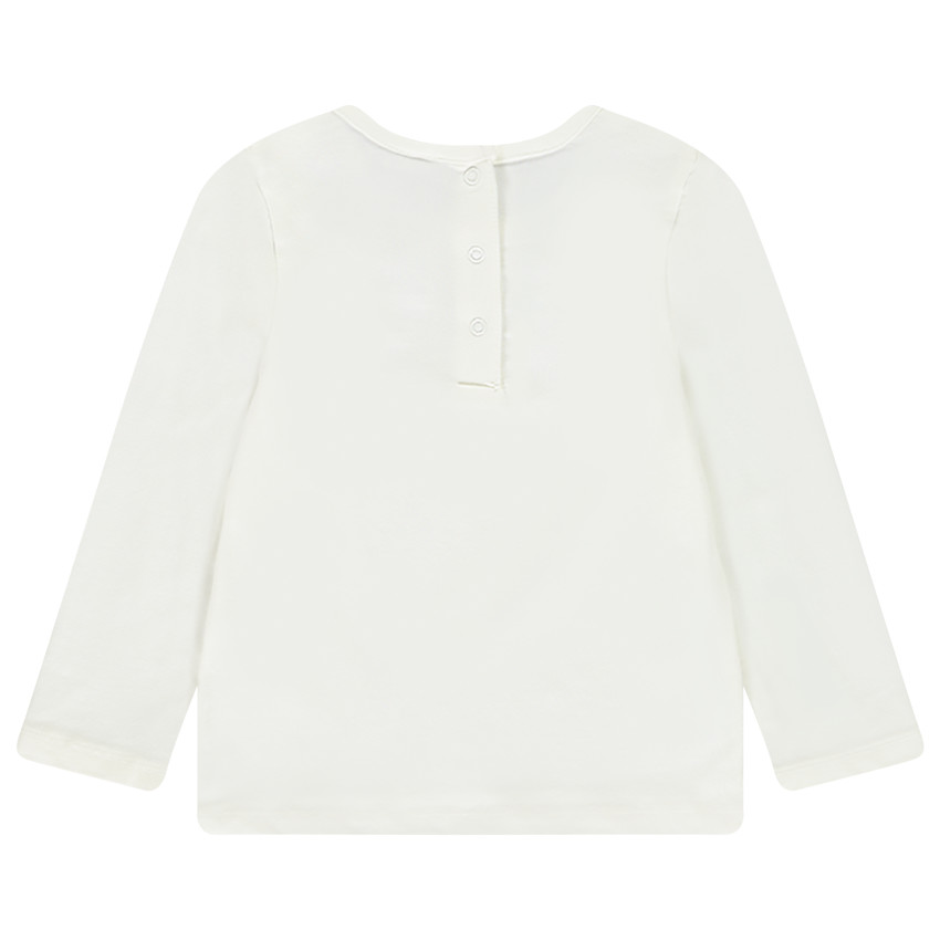 T-shirt manches longues avec nœud brodé pour bébé fille 