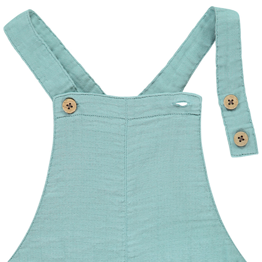 Ensemble 2 pièces avec salopette et t-shirt rayé pour bébé garçon 