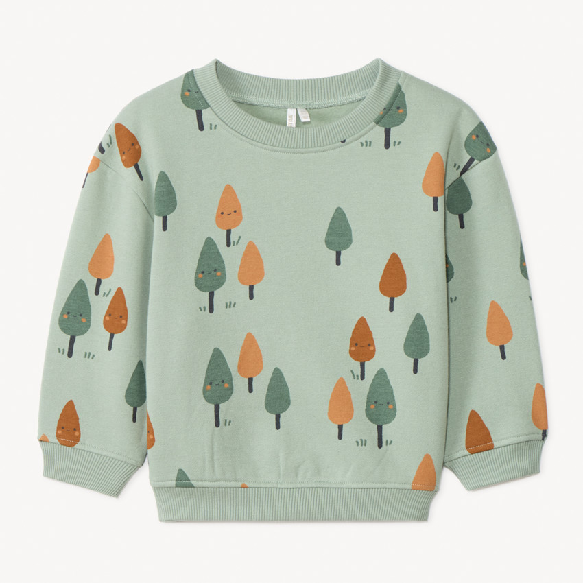 Sweat molleton oversize imprimé arbres pour bébé garçon 