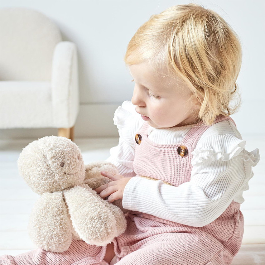 Hochet pieuvre bouclette Ecru 