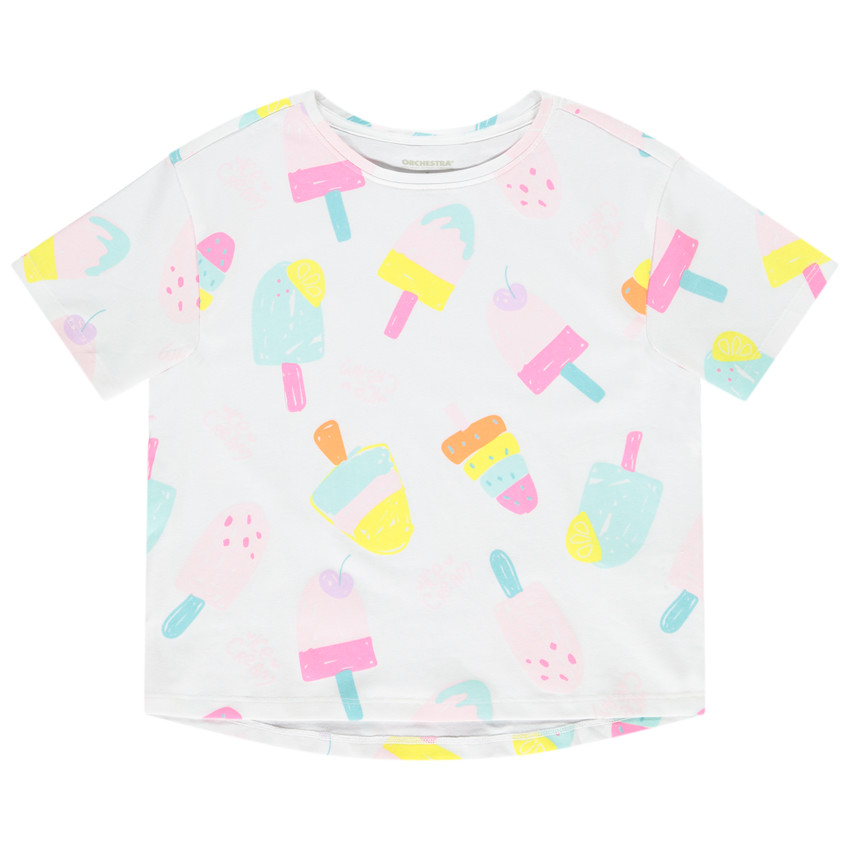 T-shirt manches courtes imprimé fantaisie fille 