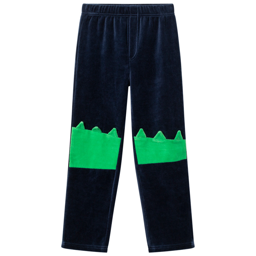 Fluwelen pyjama met krokodilmotief voor jongens 