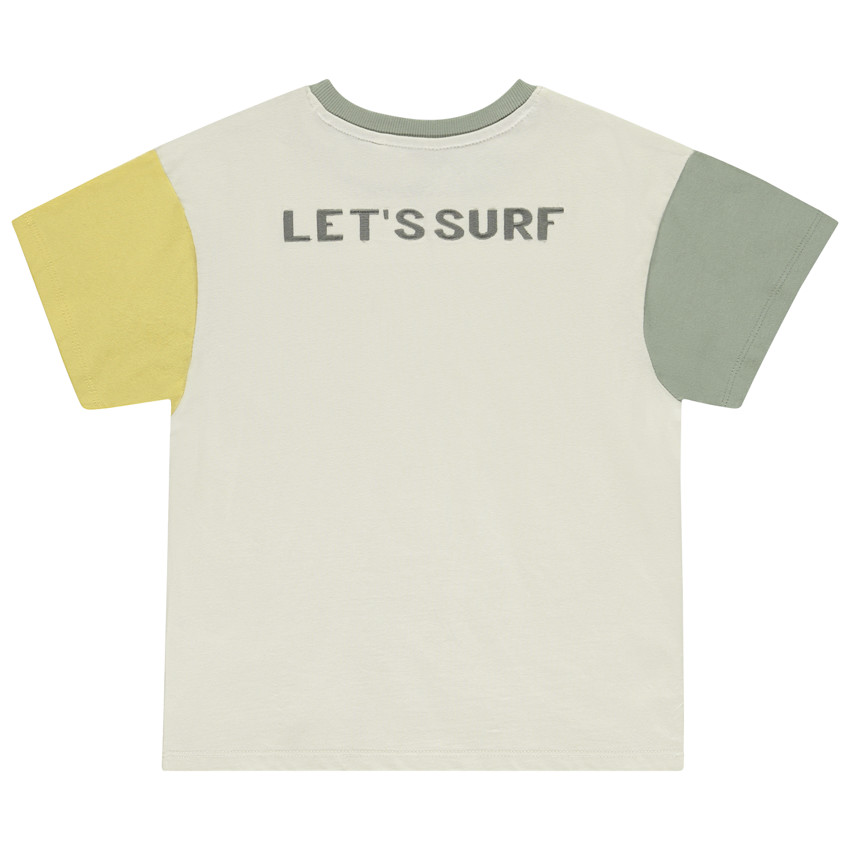Korte mouwen T-shirt met colour block effect voor jongen 