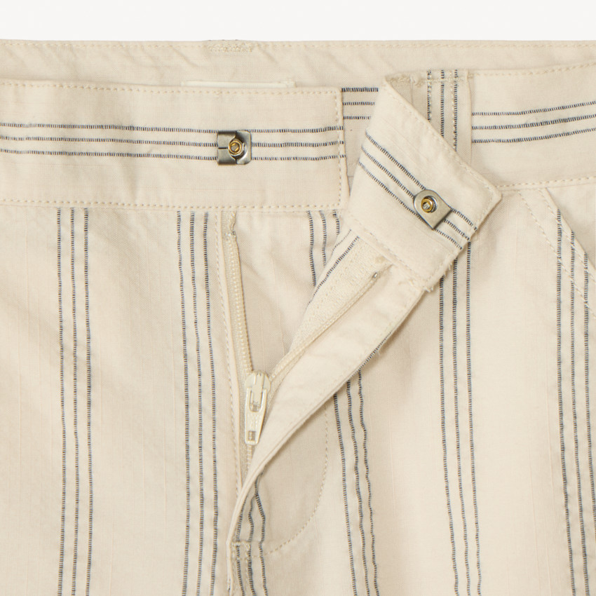 Gestreepte katoenen bermuda voor jongens 