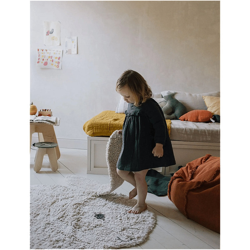 Tapijt katoen wasbaar 130x135cm Animal Bunny 