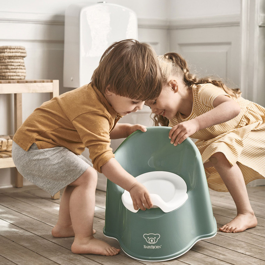 Pot fauteuil - Vert profond/Blanc 