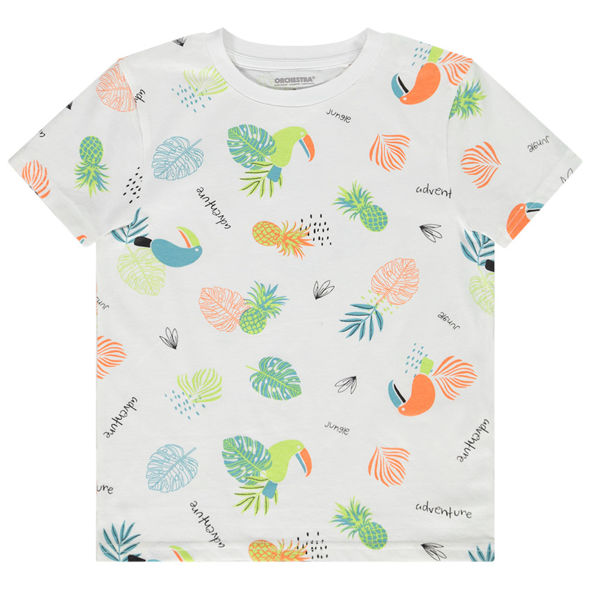 T-shirt manches courtes imprimé fantaisie pour garçon 