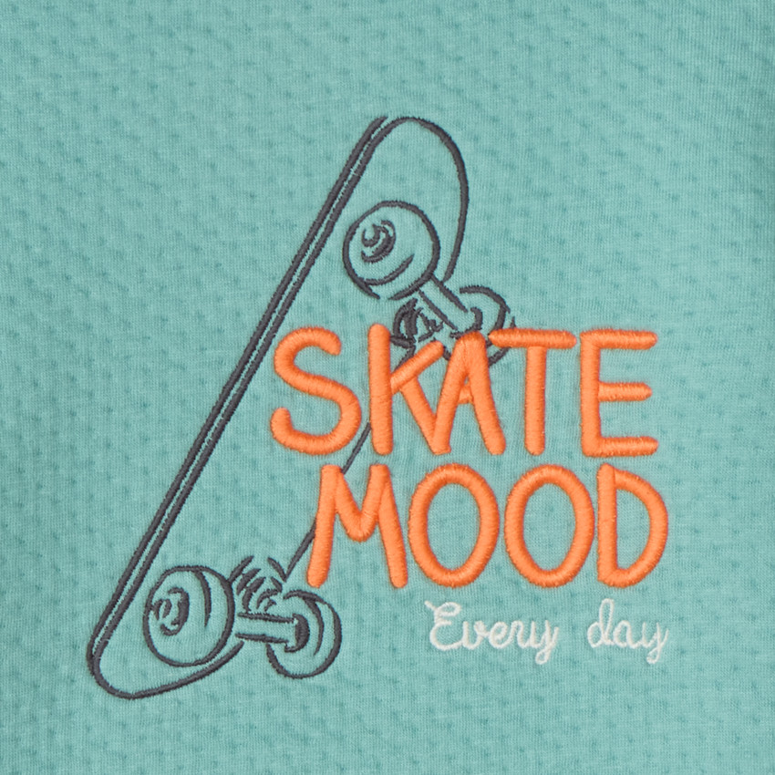 Sweatshirt van gewatteerde fleece met skatemotief voor babyjongen 