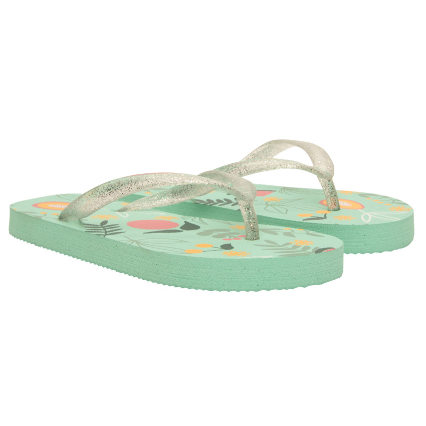 Slippers met glinsterende band en fruitprint voor meisjes met bandje volgens de leeftijd 