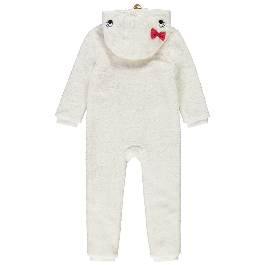 Pyjama topper fantasie Noël in sherpa met kap voor meisjes 