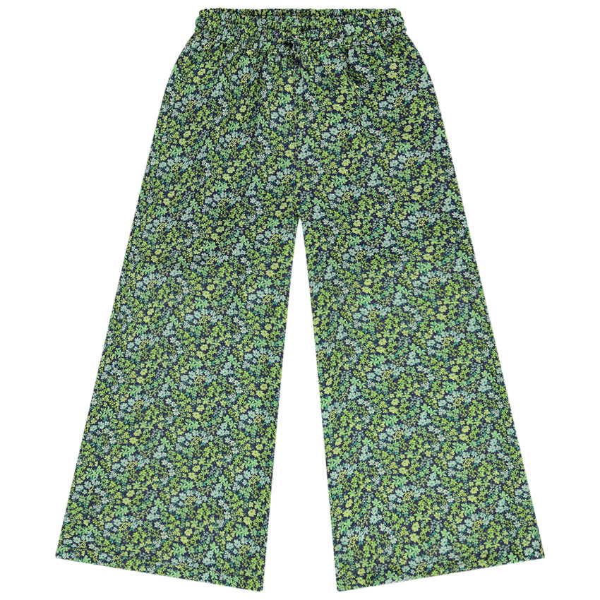 Pantalon large et fluide imprimé floral pour fille 