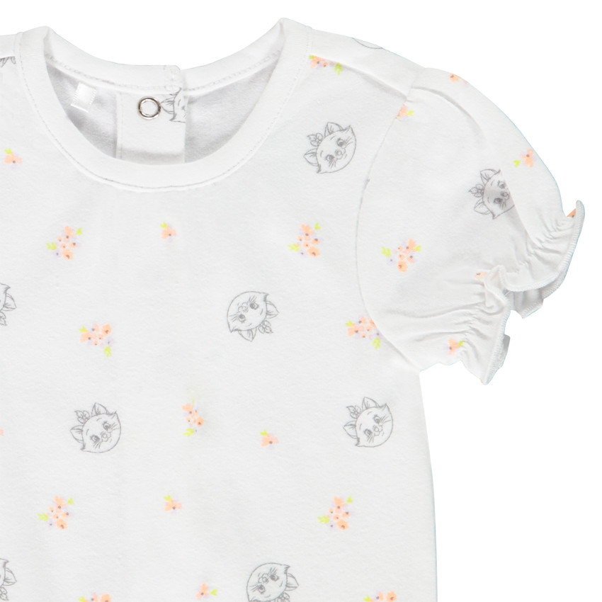 Drie-delige set in jersey body + corsaire + slabbetje Marie Disney voor meisjes 