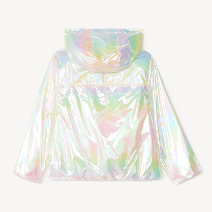 Iridescent windbreaker met capuchon voor meisjes 