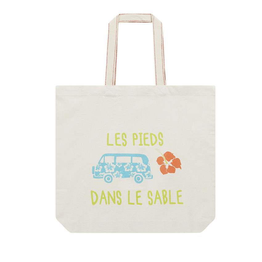 Tote bag Les pieds dans le sable 
