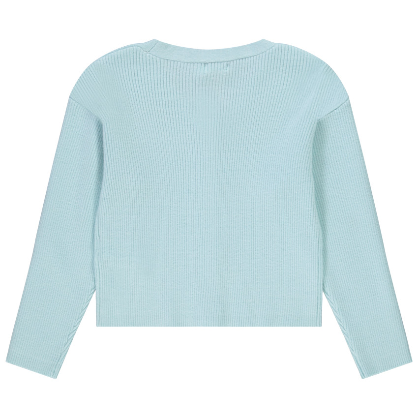 Gilet cardigan en tricot côtelé pour fille 