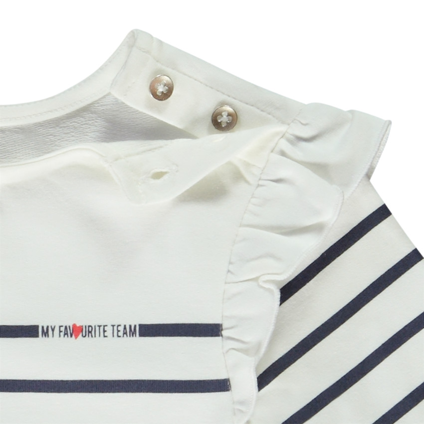 Marinière molleton prints papillons pour bébé fille 