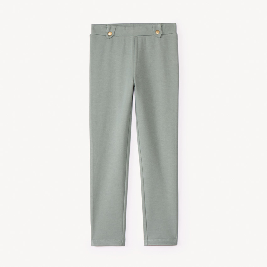 Legging en sergé uni avec passants fille 