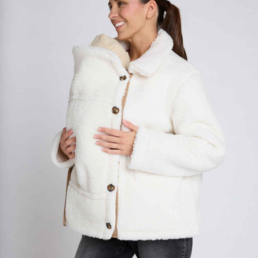 Veste molleton en sherpa moutonné pour femme  