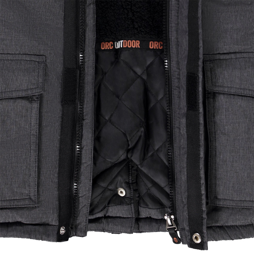 Parka voor extreme kou waterafstotend met kap in polyamide voor jongens 