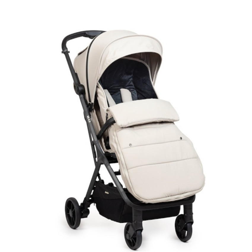 Poussette XS 3.0 ultra compacte + hab. pluie + sac de transport Dune Beige 