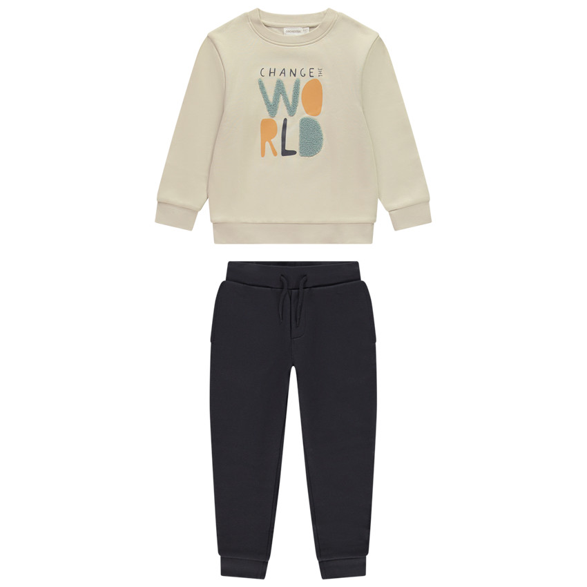 Joggingensemble met patchs en prints voor jongens 