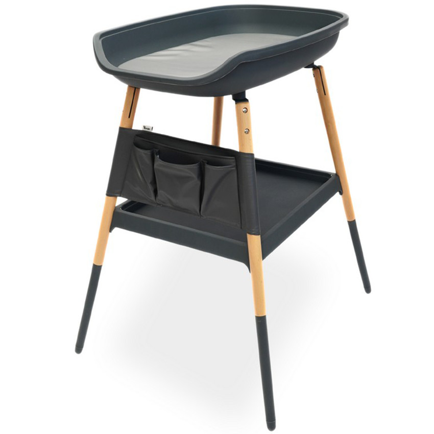 Commode Balneo Shady Grey met strak design en stevige houten poten 