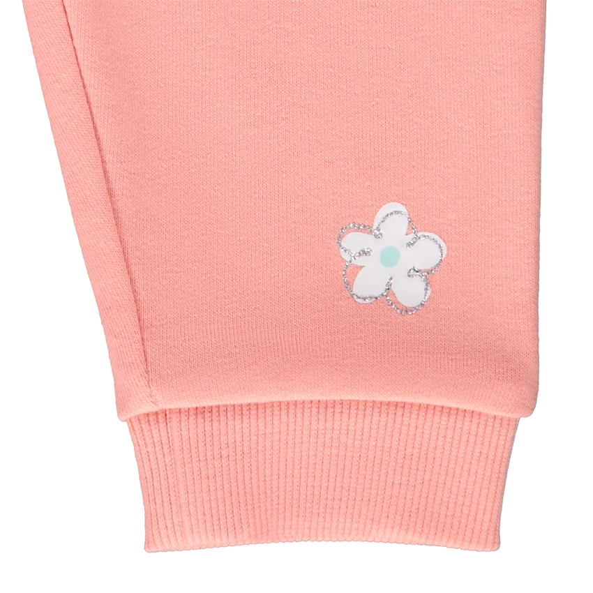Pantalon de jogging molletonné print fleur pour bébé fille 